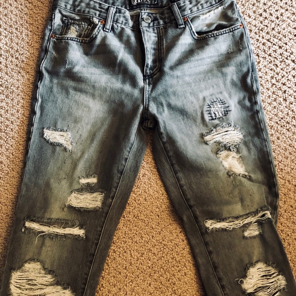 TWO FOR $25!! Lucky Distressed Boyfriend Jeans!